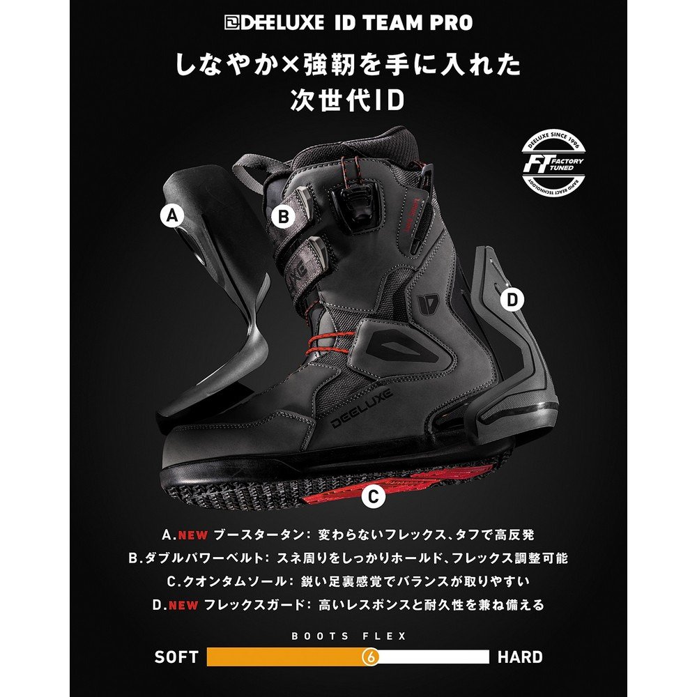 ディーラックス（DEELUXE）（メンズ、レディース）スノーボードブーツ 27 ID TEAM PRO S3 572650-1000/4216