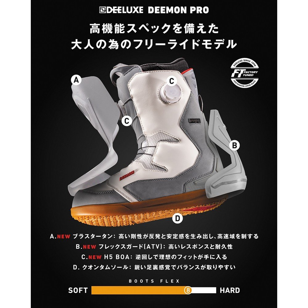 ディーラックス（DEELUXE）（メンズ、レディース）スノーボードブーツ 27 DEEMON PRO CTF 572611-1000/1410