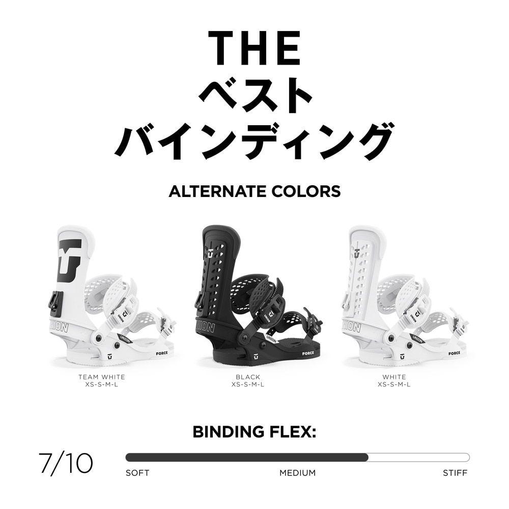 ユニオン（UNION）（メンズ、レディース）スノーボードビンディング 型落ち 23-24 Force Classic 237022 オールラウンド フリーラン