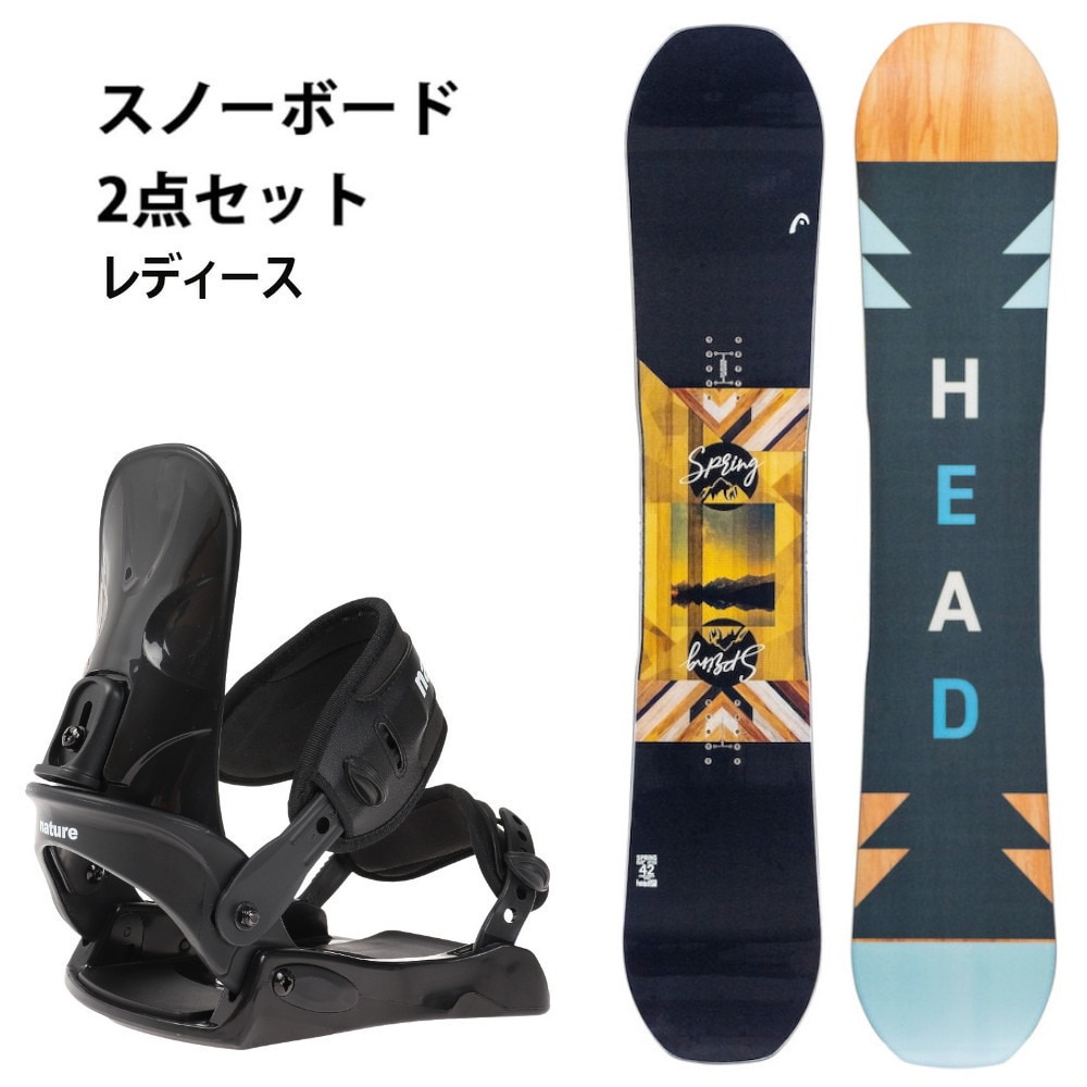 ヘッド（HEAD）（レディース）スノーボード 2点セット レディース ボード+ビンディングセット 板 金具セット 23  SPRING+AB33WSB1421 サイズSM BLK