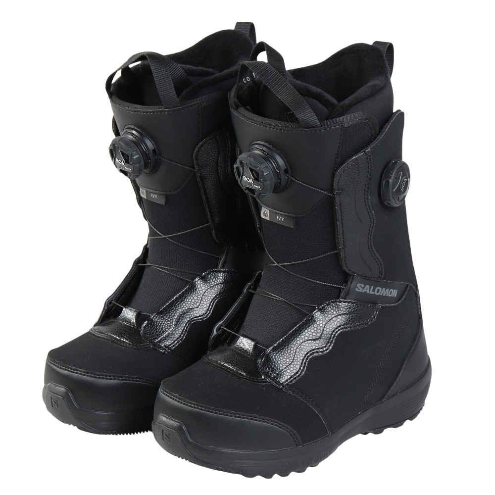 サロモン（SALOMON）（レディース）スノーボード ブーツ 女性用 ダイヤル式 ブラック 22-23 IVY BOA SJ BOA BLK L41707600 アイビーボア 簡単