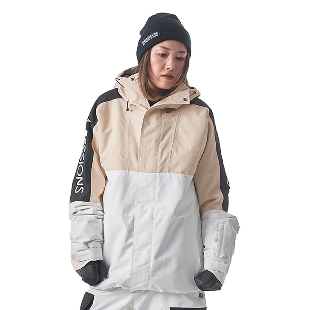 セッションズ（SESSIONS）（メンズ、レディース）スノーボード ボードウェア ジャケット SCOUT INSULATED ジャケット SSFW220005 ベージュ