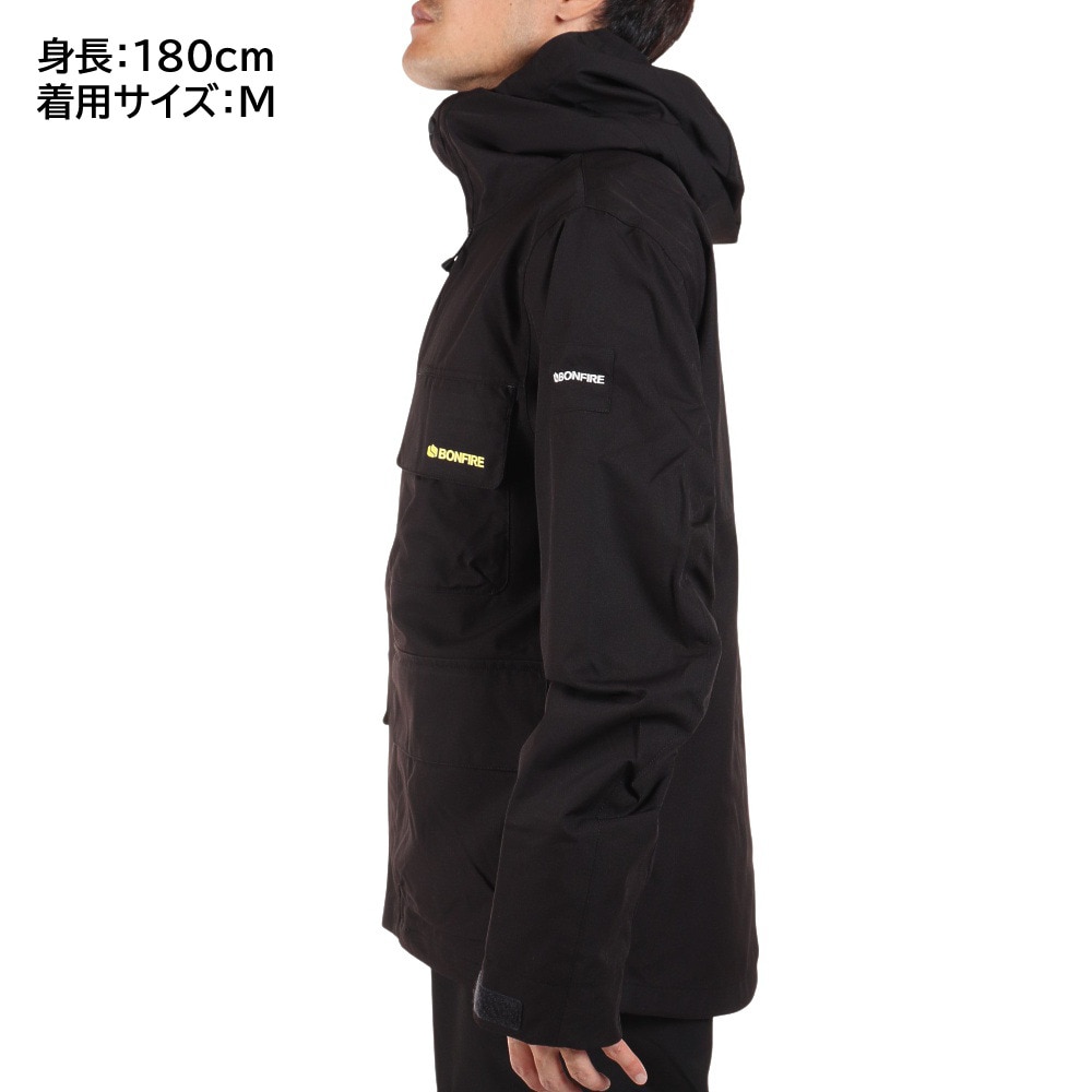 ボンファイア（Bonfire）（メンズ）スノーボード ボードウェア ジャケット PITCH SHELL JACKET BBFW220012 ブラック