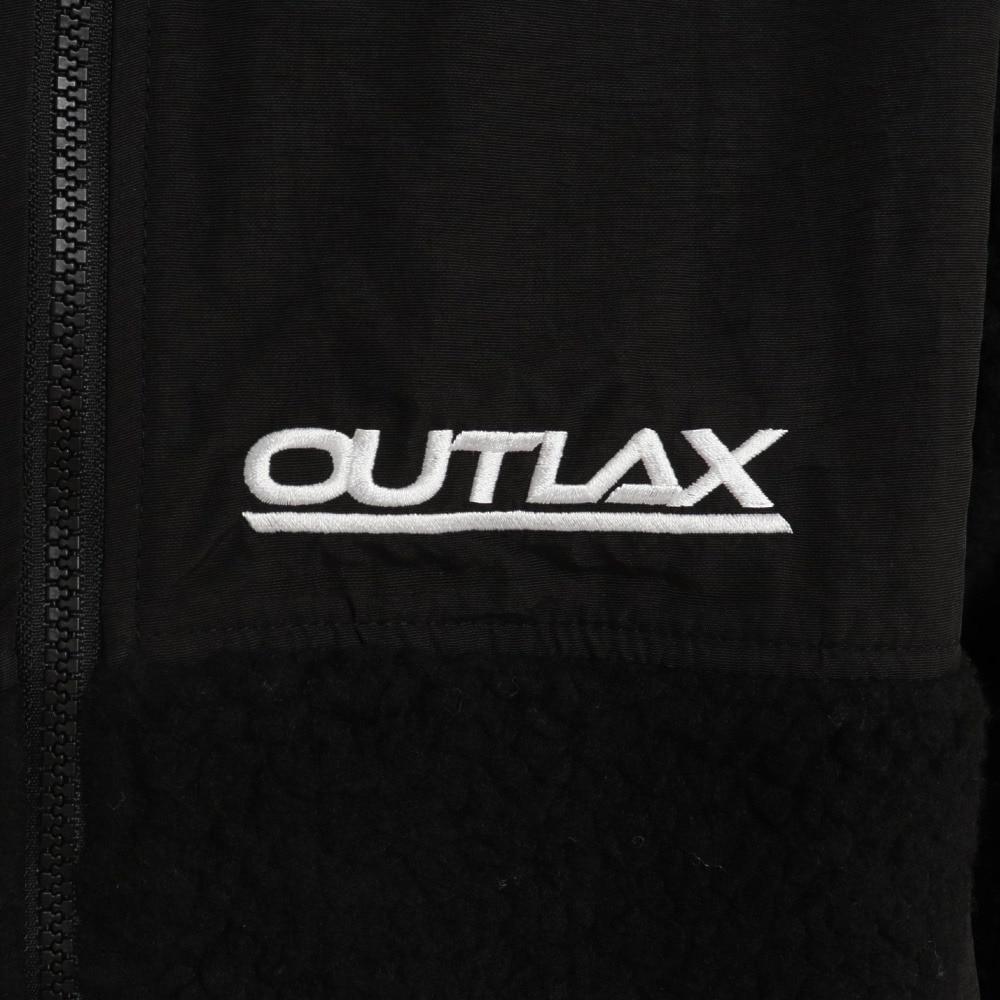 アウトラックス（OUTLAX）（メンズ）ボアジャケット アウター フリース 防寒 冬 暖かい ブラック スキー スノーボード スノボ OLF2201BL