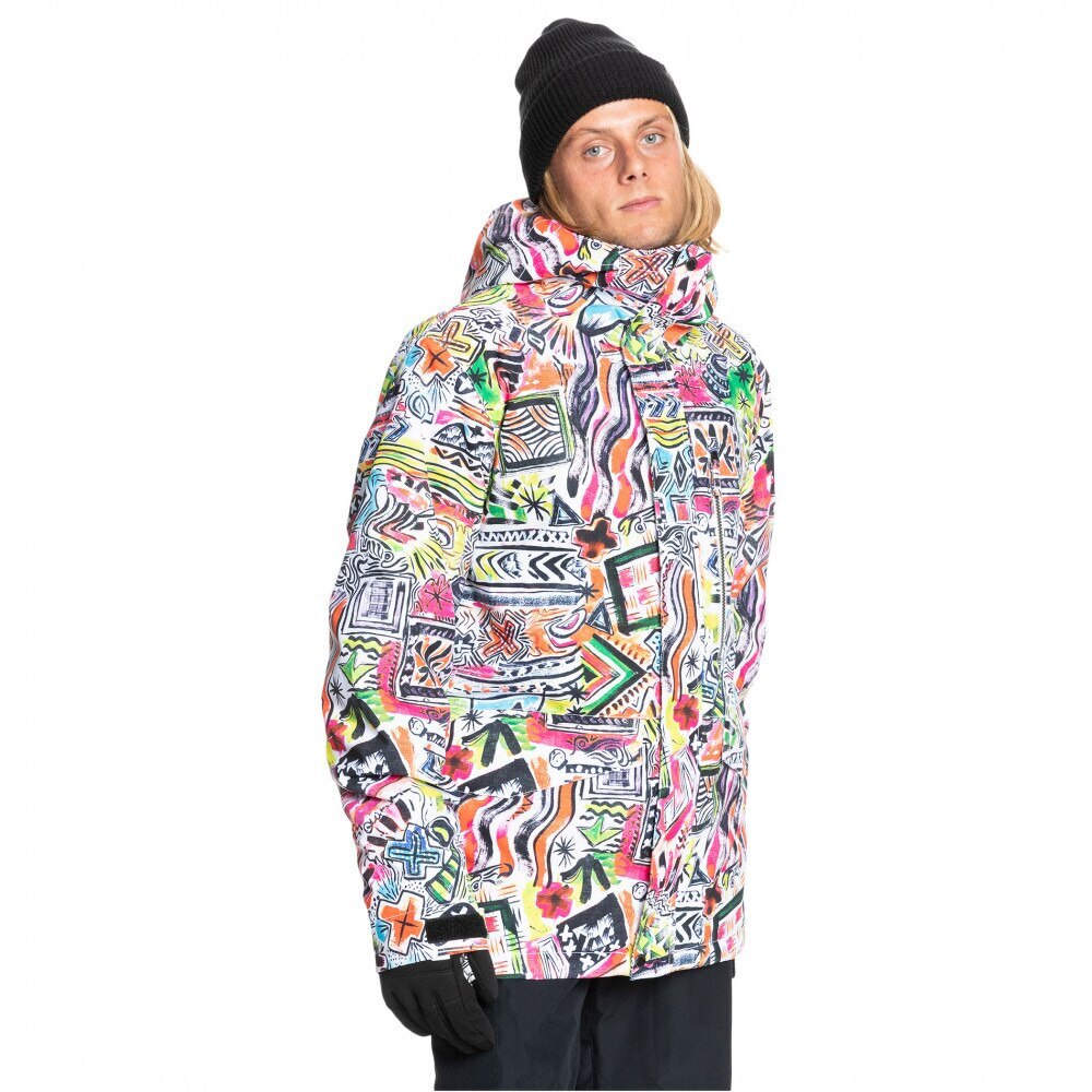 クイックシルバー（Quiksilver）（メンズ）ボードウェア スノーボード スノボ ジャケット 高機能 MISSION PRINTED NP JK  EQYTJ03359NKR6