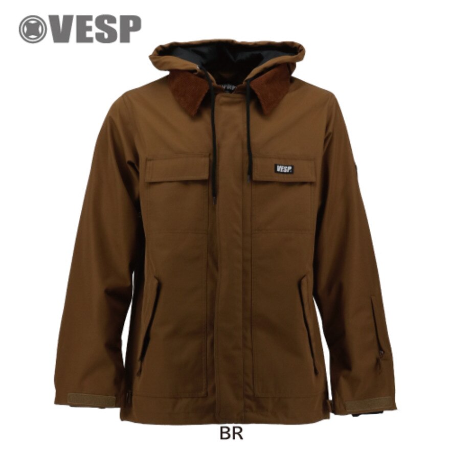 ベスプ（VESP）（メンズ）スノーボード ウェア ジャケット Twoway Work Shirts Jacket VPMJ1043BR
