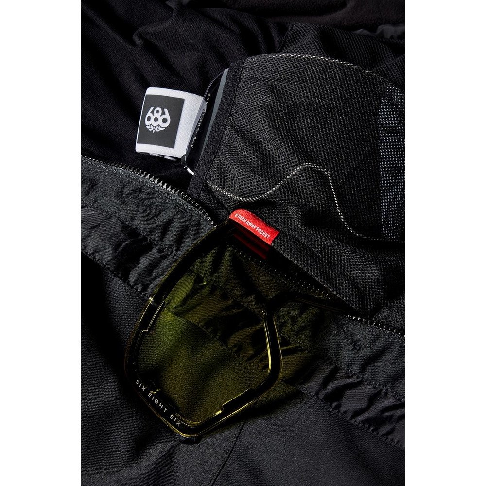 シックスエイトシックス（686）（メンズ、レディース）GEO INSULATED ジャケット BLACK RIPSTOP COLORBLOCK M2W115-BLACK RIP