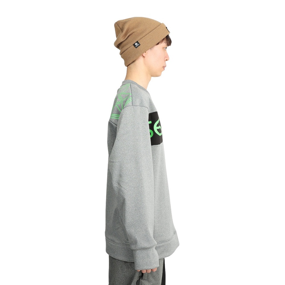 SESSIONS（メンズ）スノーボード ボードウェア ジャケット DWR FLEECE CREW 長袖Tシャツ 211199 グレー