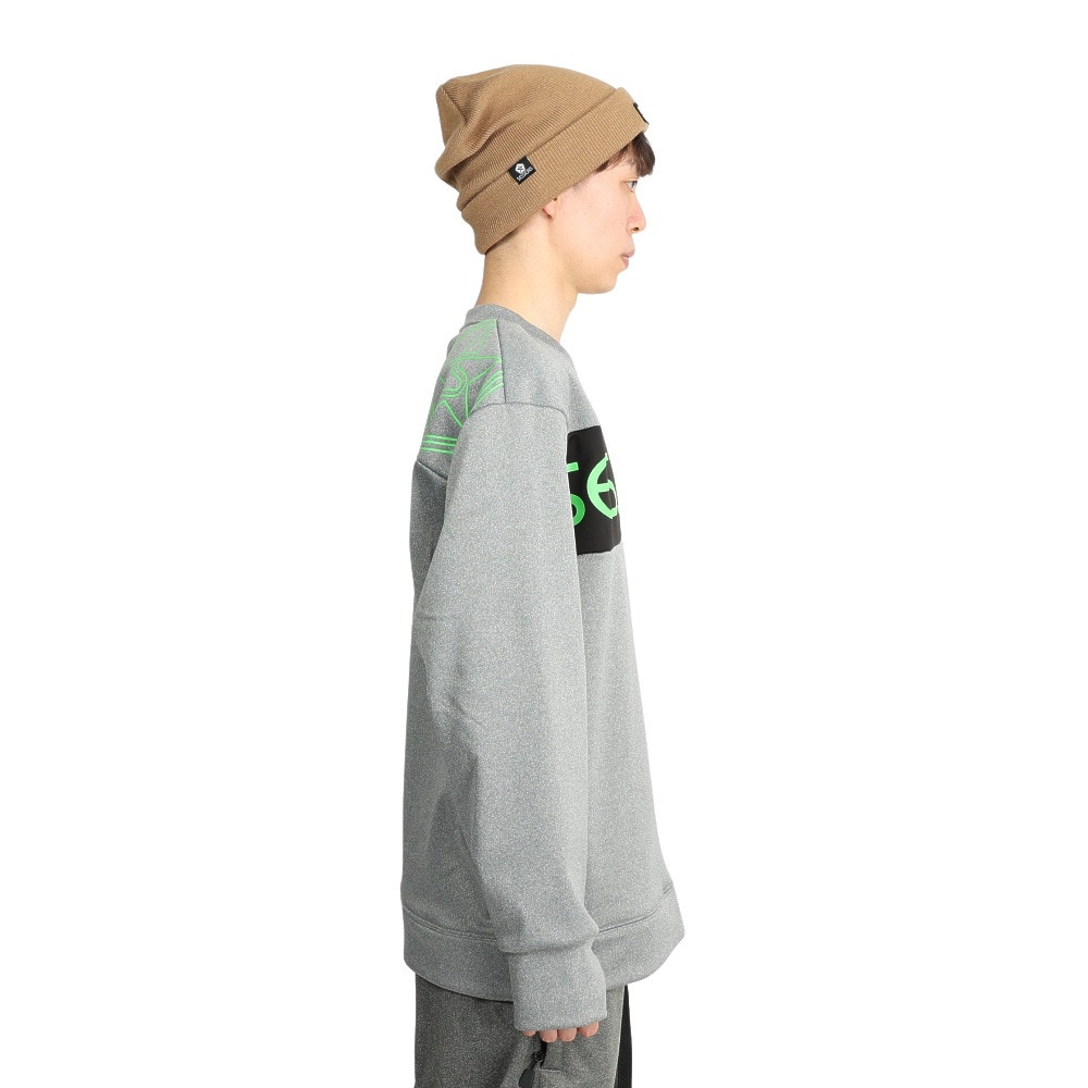 セッションズ（SESSIONS）（メンズ）スノーボード ボードウェア ジャケット DWR FLEECE CREW 長袖Tシャツ 211199 グレー