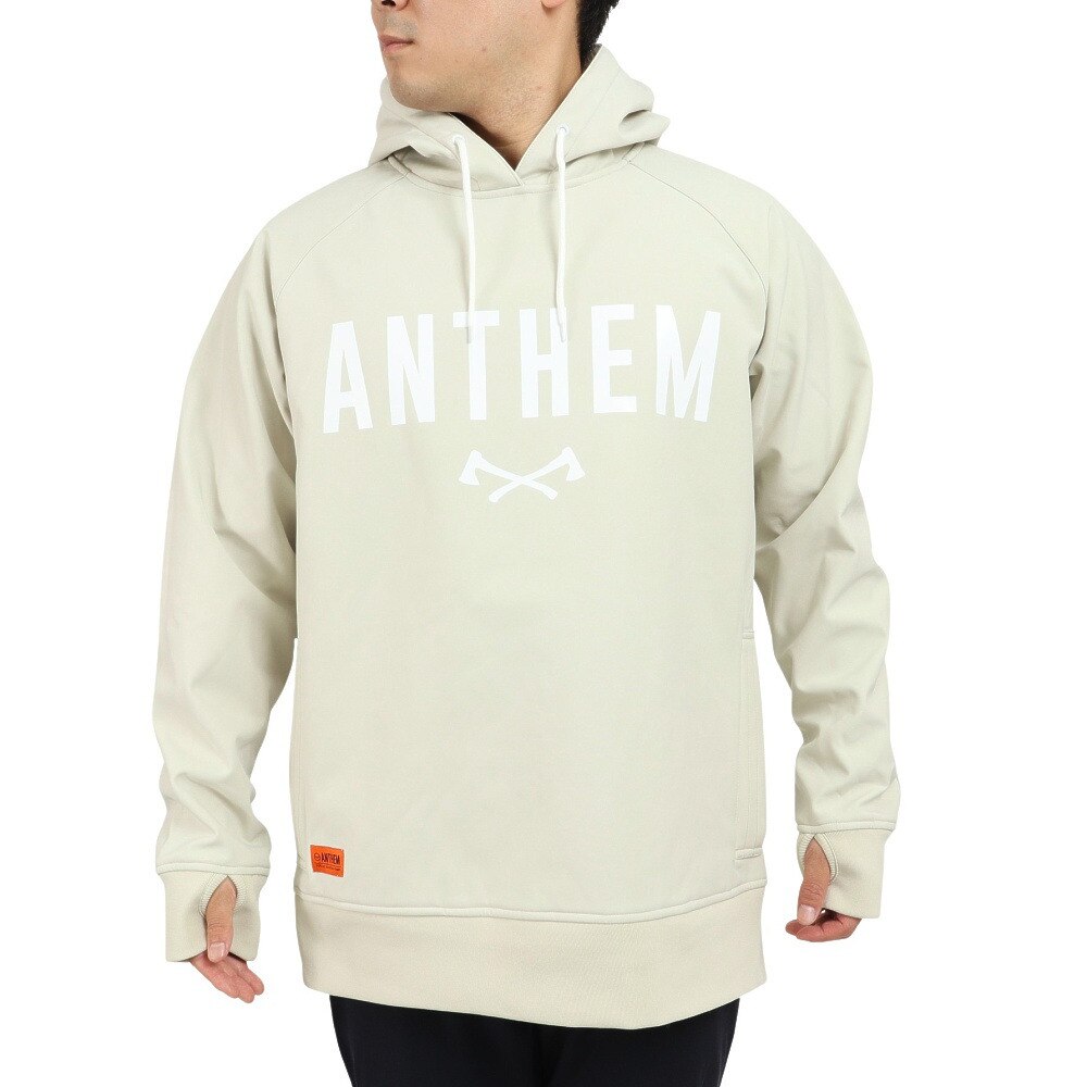 アンセム（ANTHEM）（メンズ）22-23 スノーボード ボードウェア ジャケット ボンデッドロゴフーディ ANSMX0802 オフホワイト