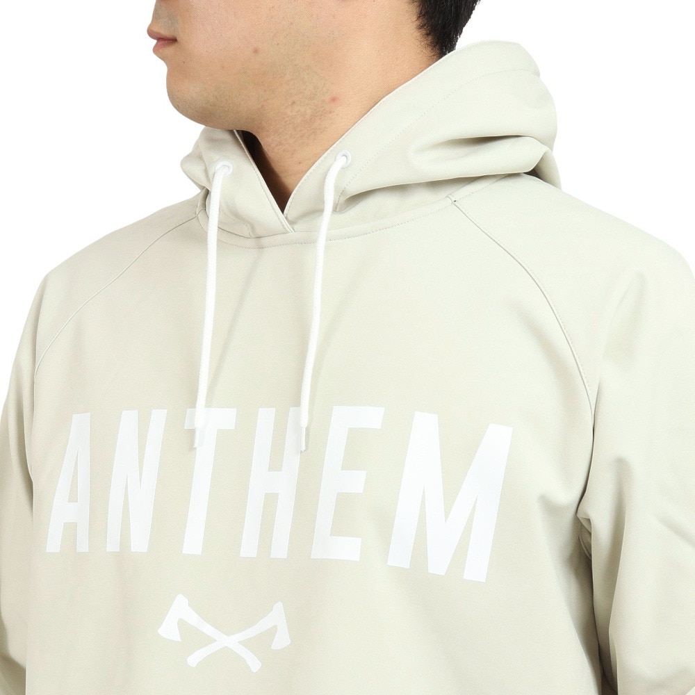 アンセム（ANTHEM）（メンズ）22-23 スノーボード ボードウェア ジャケット ボンデッドロゴフーディ ANSMX0802 オフホワイト