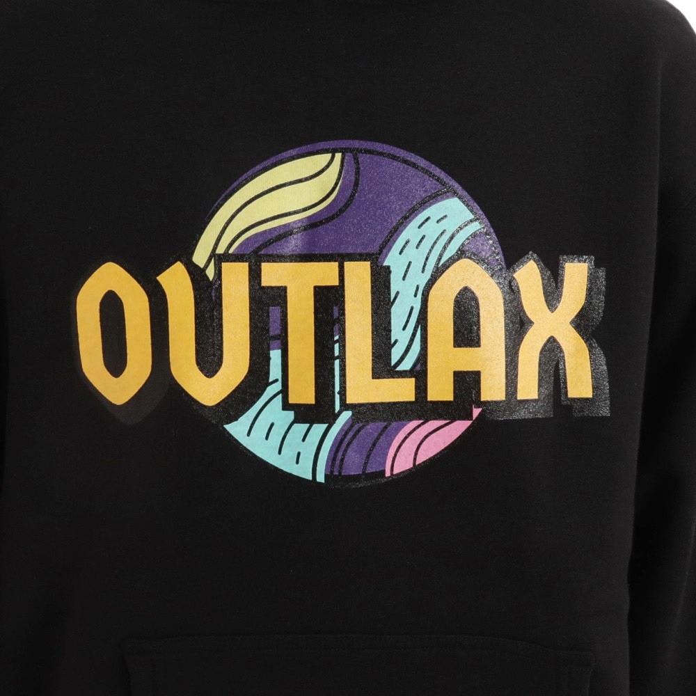 アウトラックス（OUTLAX）（メンズ）パーカー スノーボード スノボ スウェットパーカー 裏起毛 ブラック OLA2201BLBA