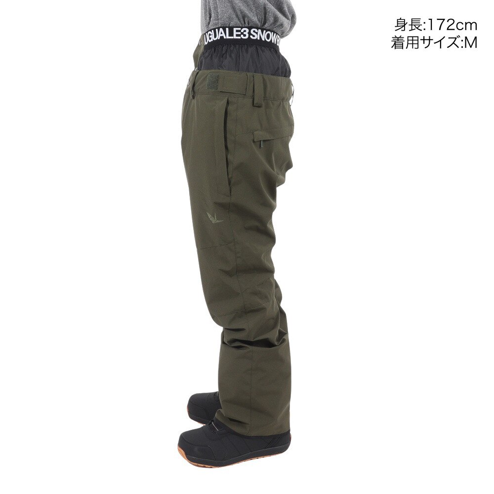 1PIU1UGUALE3 RELAX（1PIU1UGUALE3 RELAX）（メンズ）スノーボード ウェア パンツ BACK LOGO PANTS USM23OB00KHAKI