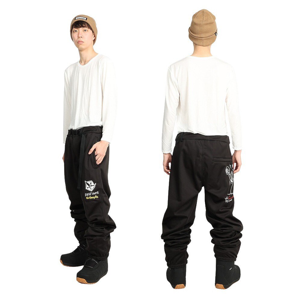 SESSIONS（メンズ）スノーボード ボードウェア パンツ BRACKET JOGGER パンツ GONZ SSFW210011 ブラック