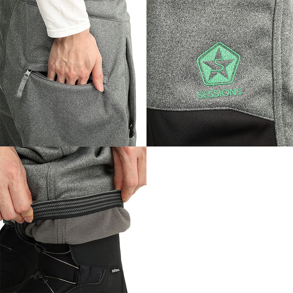 セッションズ（SESSIONS）（メンズ）スノーボード ボードウェア パンツ BRACKET JOGGER パンツ SSFW210011 グレー |  ウィンタースポーツ・マリン用品はヴィクトリア