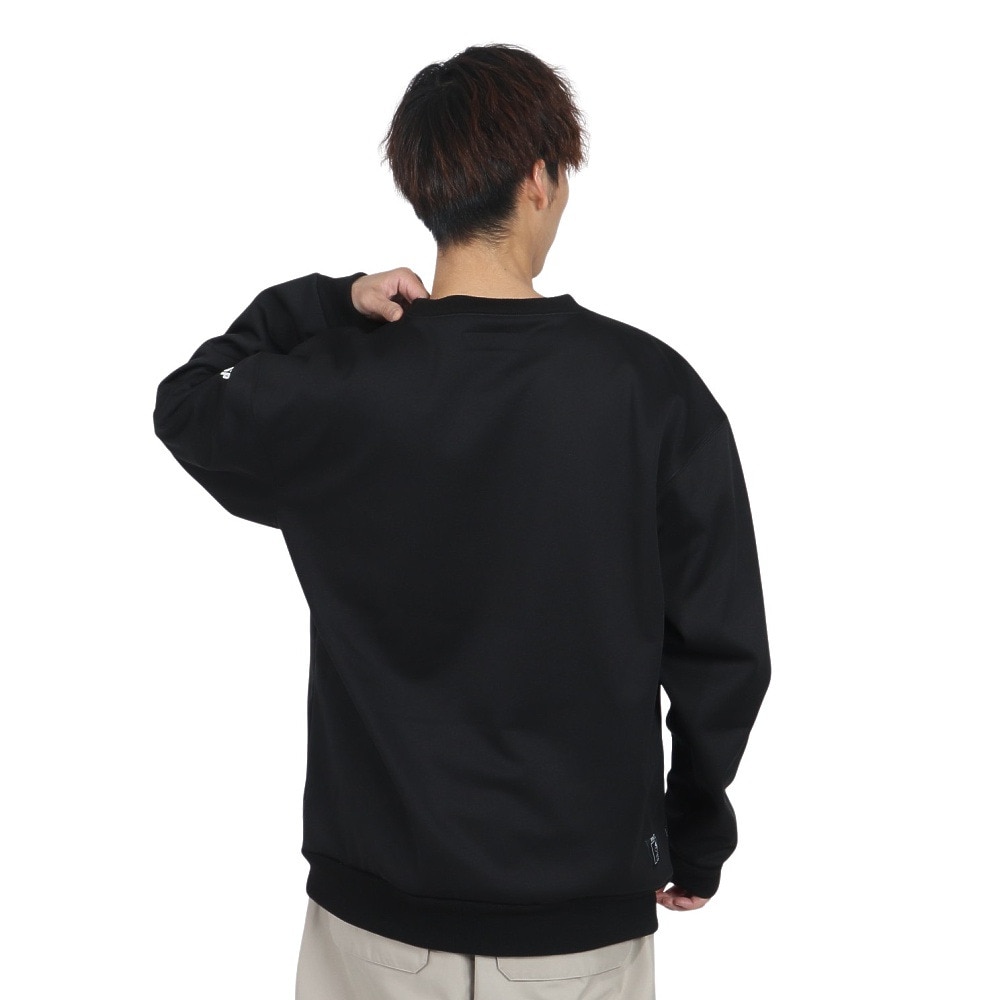 ベスプ（VESP）（メンズ）スノーボード ボードウェア スウェット PEANUTS COLLABORATION SNOOPY CREW SNMS2022 BK スヌーピー コラボ ポケット付き ブラック