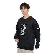 (メンズ)スノーボード ボードウェア スウェット PEANUTS COLLABORATION SNOOPY CREW SNMS2022 スヌーピー コラボ ポケット付き