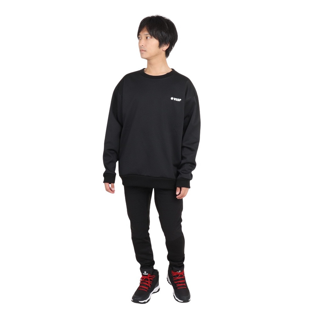 ベスプ（VESP）（メンズ）防水 クルーネック スウェット Four S Bonding Crew VPMS2032BK