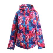 ロキシー（ROXY）（レディース）スノーボード ボードウェア ジャケット M/MIKA NINAGAWA X JETTY スノージャケット ERJTJ03245MML7 ピンク×ブルー