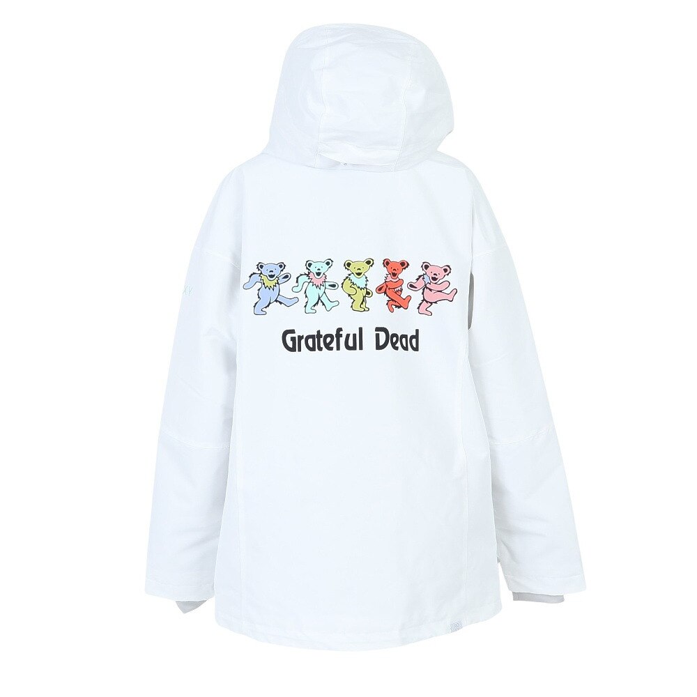 ロキシー（ROXY）（レディース）ボードウェア GRATEFUL DEAD ジャケット 23SN ERJTJ03401 WBB0 ホワイト  ダンシングベア コラボ スキー スノーボード