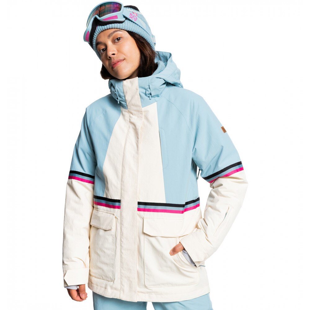 ロキシー（ROXY）（レディース）スノーウェア RITUAL ジャケット ERJTJ03329BHY0 ブルー×ホワイト スキー スノーボード 