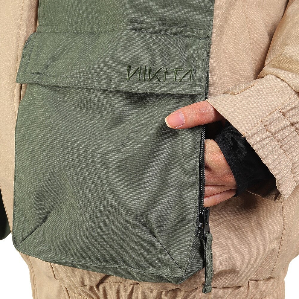 NIKITA（レディース）スノーボード ウェア BIG ポケット ジャケット NKT23JK001-BEG