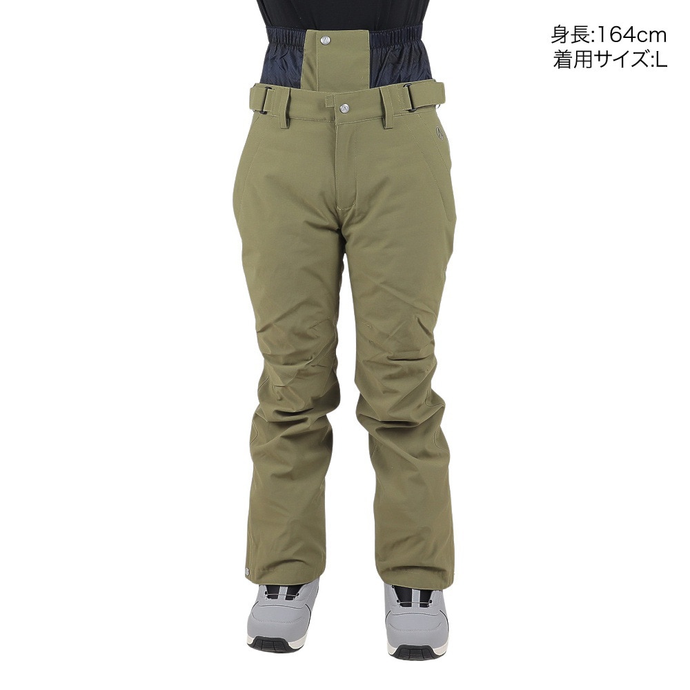 エアボーン（ARBN）（レディース）スノーボード スノボ パンツ ボードウェア カーキ ストレートロングパンツ 22-23 AB33WW1413 KHK 撥水 保温