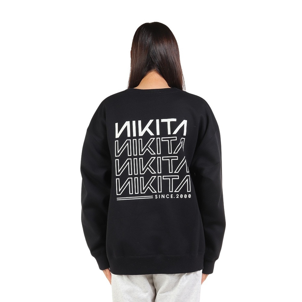 ニキータ（NIKITA）（レディース）スノーボード ウェア 撥水 プルオーバー OVERSIZE クルー フリース NKT23FL004-BLK