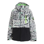 クイックシルバー（Quiksilver）（キッズ）ジュニア 子供 スノーボード スキー ジャケット ブラック 防水 MISSION PRINTED BLOCK YOUTH JK EQBTJ03147KVJ6