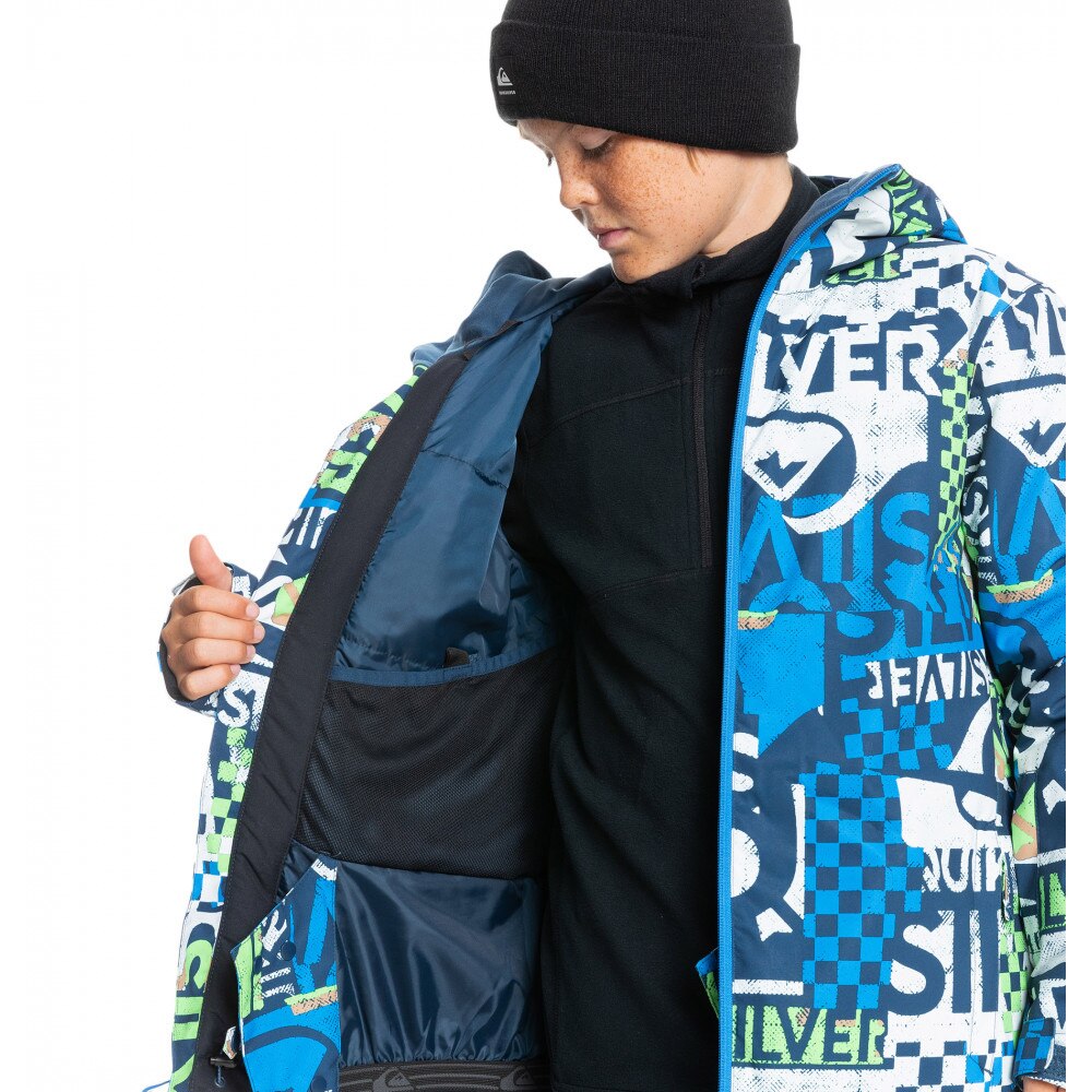 クイックシルバー（Quiksilver）（キッズ）ジュニア ボードウェア スノーボード スノボ ジャケット ブルー MISSION PRINTED YOUTH JK EQBTJ03148BSN3