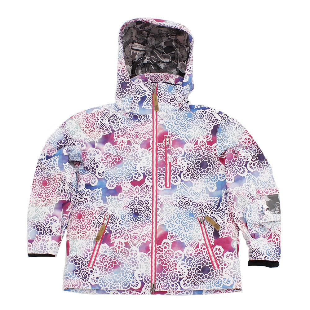 スノーウェア キッズ ジュニア プリント ジャケット ARJ8011J LACE-PNK 雪遊び ウェア