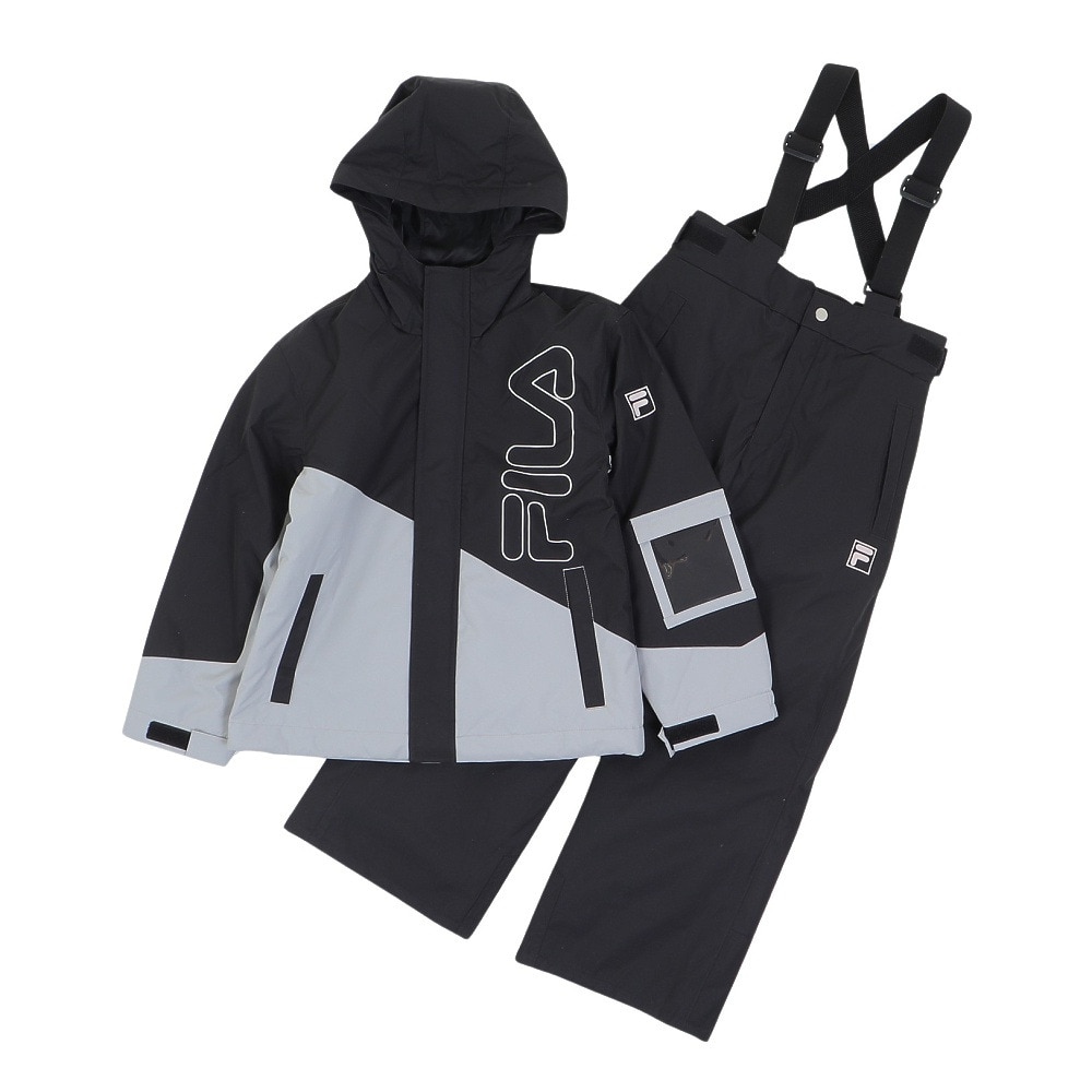 フィラ（FILA）（キッズ）ジュニア スノーウェア 上下セット 143-721BK サイズ調整