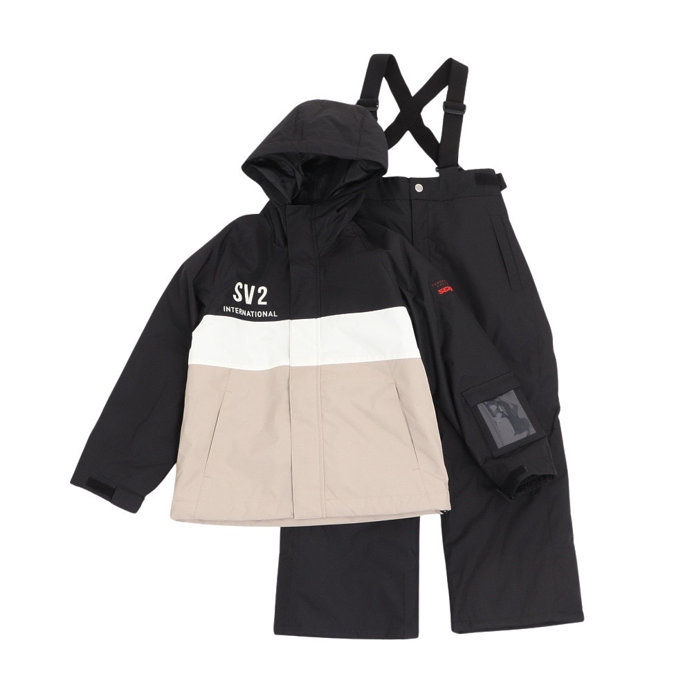 オーシャンパシフィック（Ocean Pacific）（キッズ）ジュニア 胸切替 スノーウェア 上下セット 143-131BK