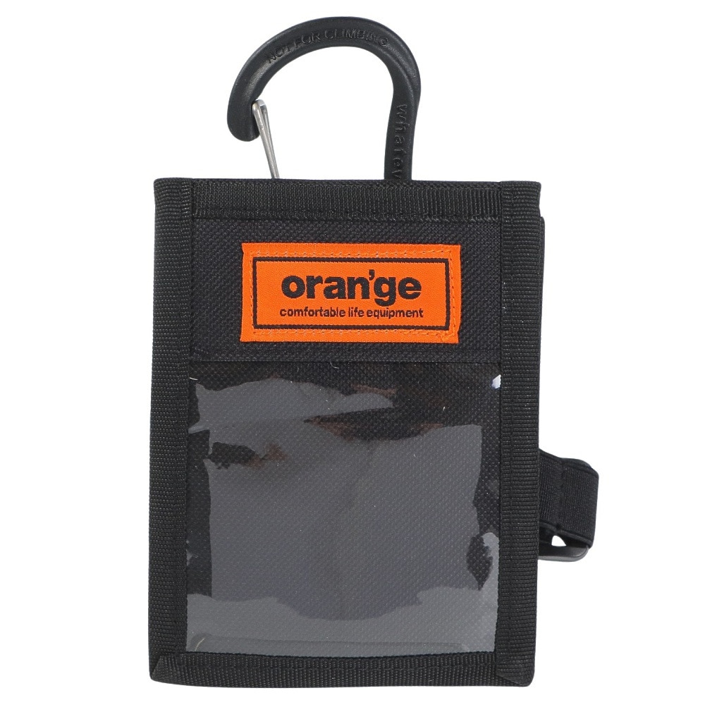 オレンジ（ORANGE）（メンズ、レディース、キッズ）パスケース BS カラビナ付き 201247 1001
