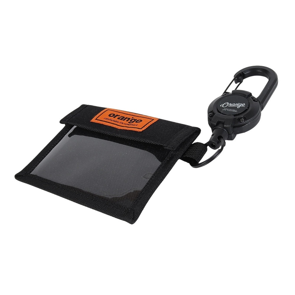 オレンジ（ORANGE）（メンズ、レディース）パスケースYOKOコードリール