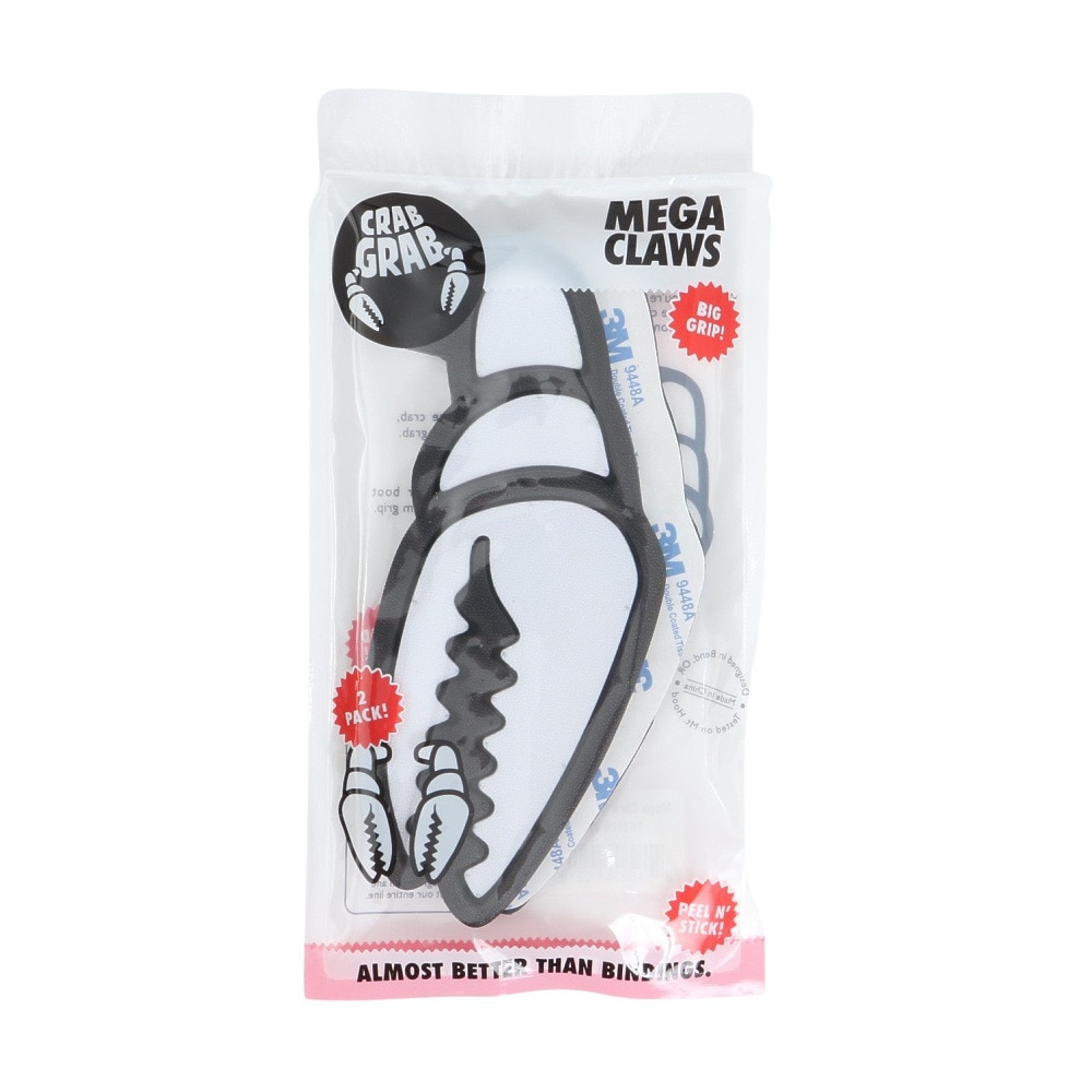 クラブグラブ（CRABGRAB）（メンズ、レディース、キッズ）デッキパッド 24-201 MEGA CLAWS 2個入り WHT/OS/2700
