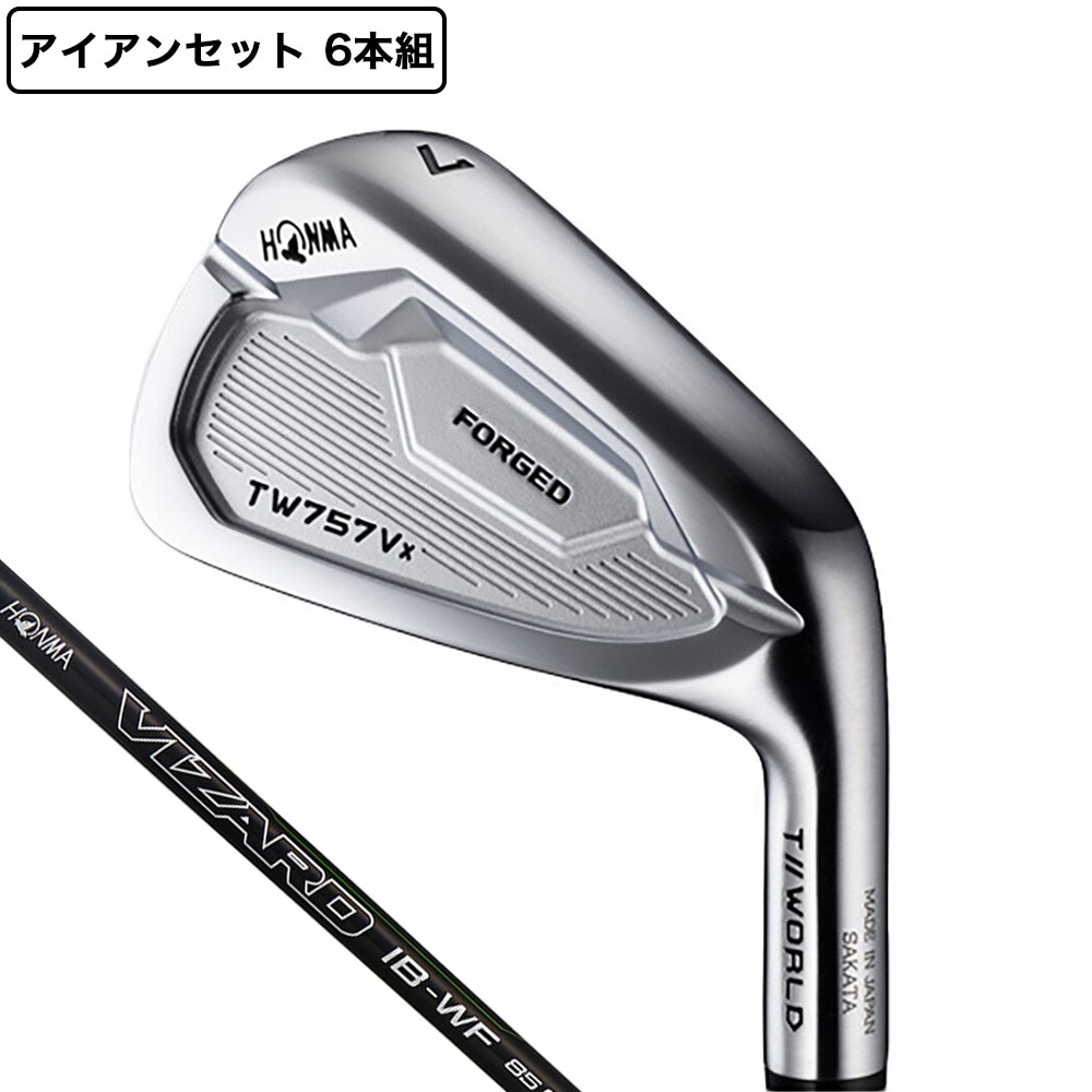 本間ゴルフ（HONMA）（メンズ）ツアーワールド TW757 Vx アイアンセット6本(5I～9I、PW)VIZARD IB-WF 85