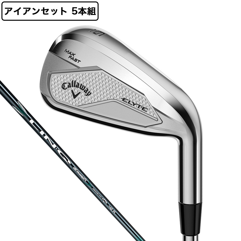 キャロウェイ（CALLAWAY）（メンズ）エリート ELYTE MAX FAST アイアンセット 5本(6I～9I、PW)LIN-Q GREEN 40 for Callaway