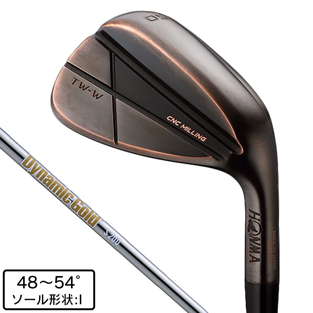 本間ゴルフ（HONMA）（メンズ）TW-W カッパーメッキ ウェッジ(5208I、ロフト52度)Dynamic Gold HT
