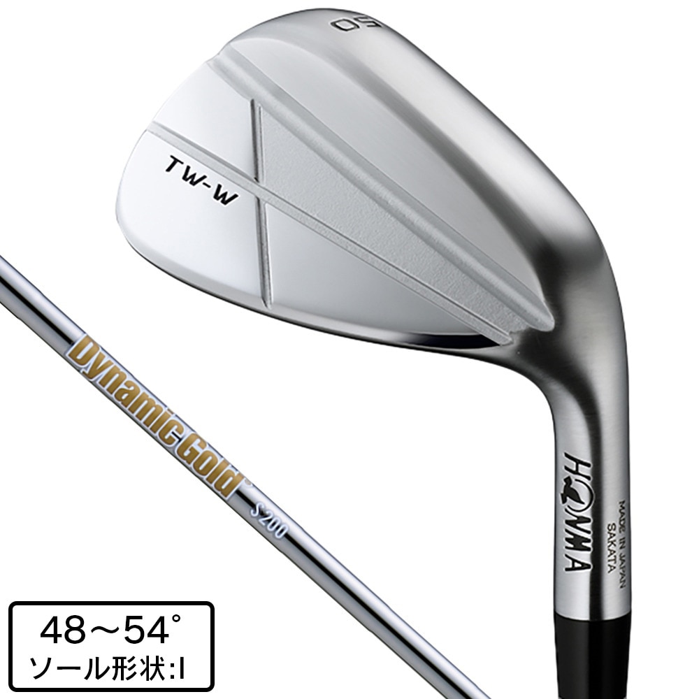 本間ゴルフ（HONMA）（メンズ）TW-W クロムメッキ ウェッジ(5008I、ロフト50度)Dynamic Gold HT