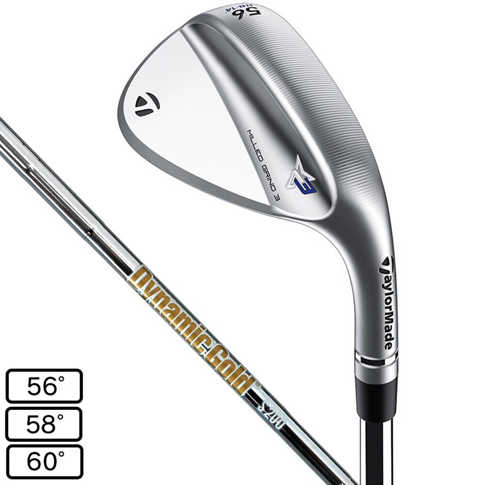 テーラーメイド（TAYLORMADE）（メンズ）ミルドグラインド3 MG3 クロームウェッジ ハイバウンス 2021 (58度)Dynamic Gold