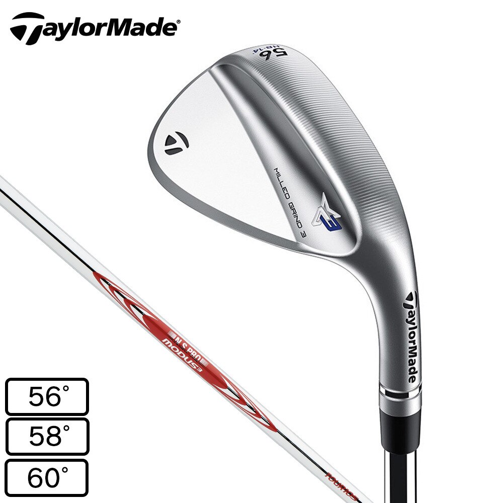 テーラーメイド（TAYLORMADE）（メンズ）MILLED GRIND WEDGE ミルドグラインド3 MG3 クロームウェッジ ハイバウンス 2021 (56度)N.S.PRO MODUS3 TOUR 105