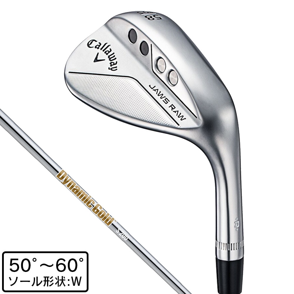 キャロウェイ（CALLAWAY）（メンズ）JAWS RAW ジョーズロウ ウェッジ クロム Wグラインド(ロフト56度)Dynamic Gold S200