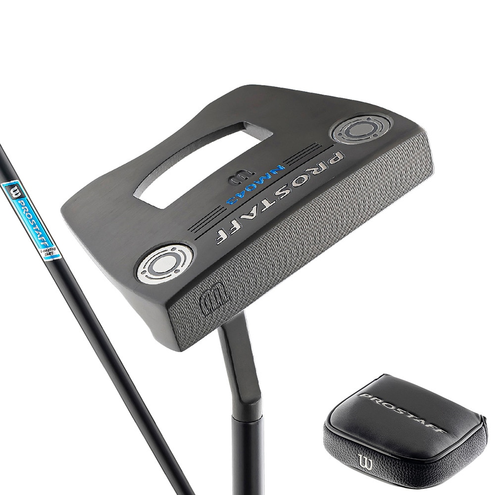 ウイルソンゴルフ（Wilson Golf）（メンズ）PROSTAFF NM043 パター(ロフト3度)艶消しブラックE-coatingオリジナルスチール