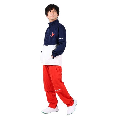 クランク（CLUNK）（メンズ）ゴルフウェア メンズ レインウェア 防水 耐水 2WAY仕様 上下セット B CL51TR31 NVY/WHT 収納袋付 雨具