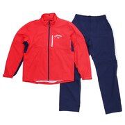 キャロウェイ（CALLAWAY）（メンズ）ゴルフウェア メンズ レインウェア 防水 耐水 4方向ストレッチ 上下セット 241-9988500-100 (B) 収納袋付 雨具