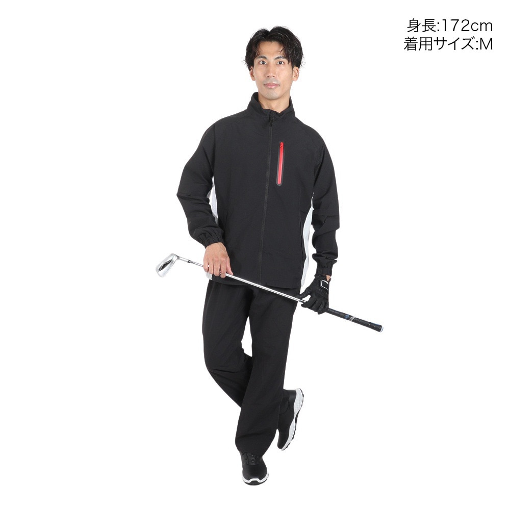 パフォーマンスギア（PG）（メンズ）ゴルフウェア アウター 2WAY レインウェア レインスーツ セットアップ 上下セット 401PG21JJ0401 BLK