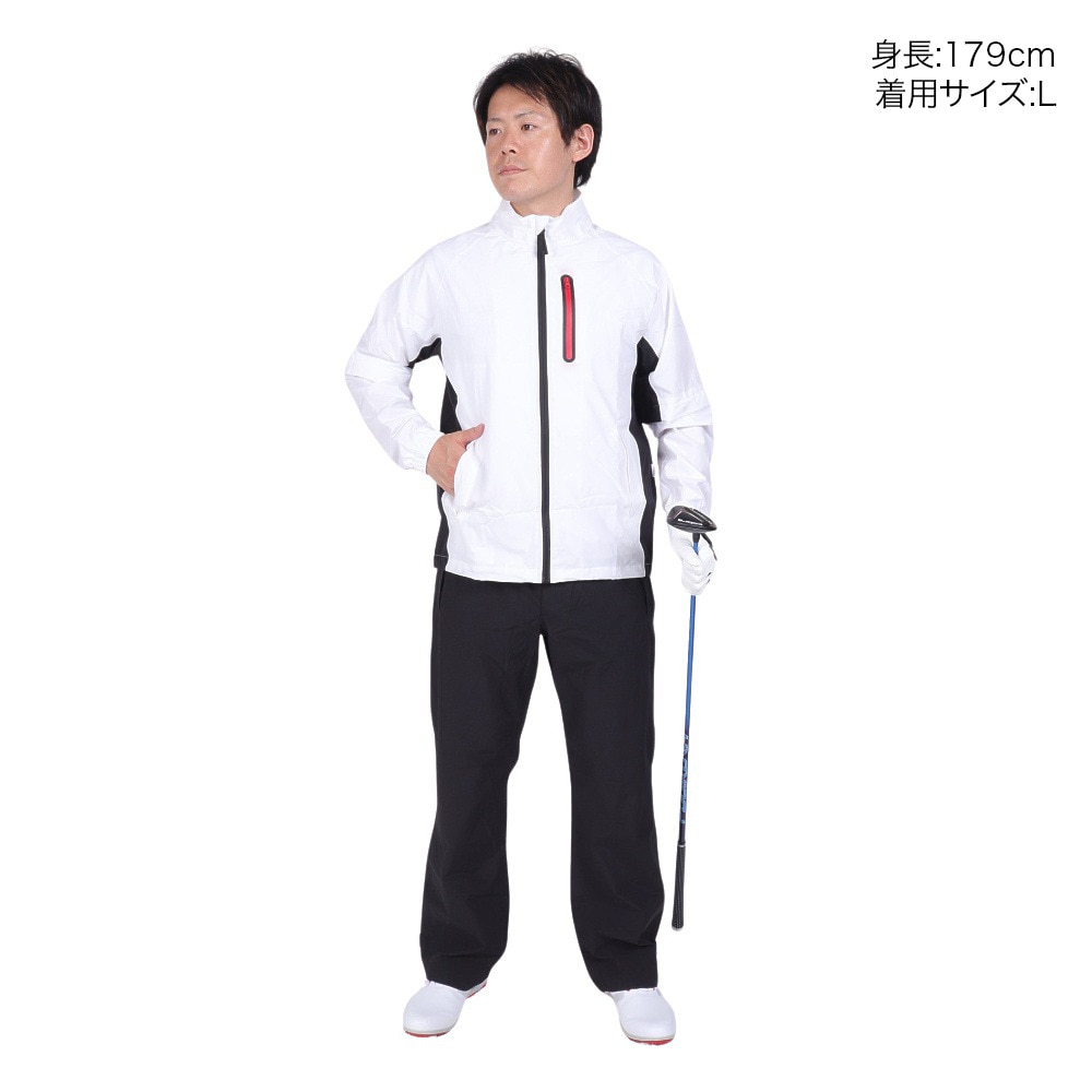 パフォーマンスギア（PG）（メンズ）ゴルフウェア アウター 2WAY レインウェア レインスーツ セットアップ 上下セット 401PG21JJ0401 WHT