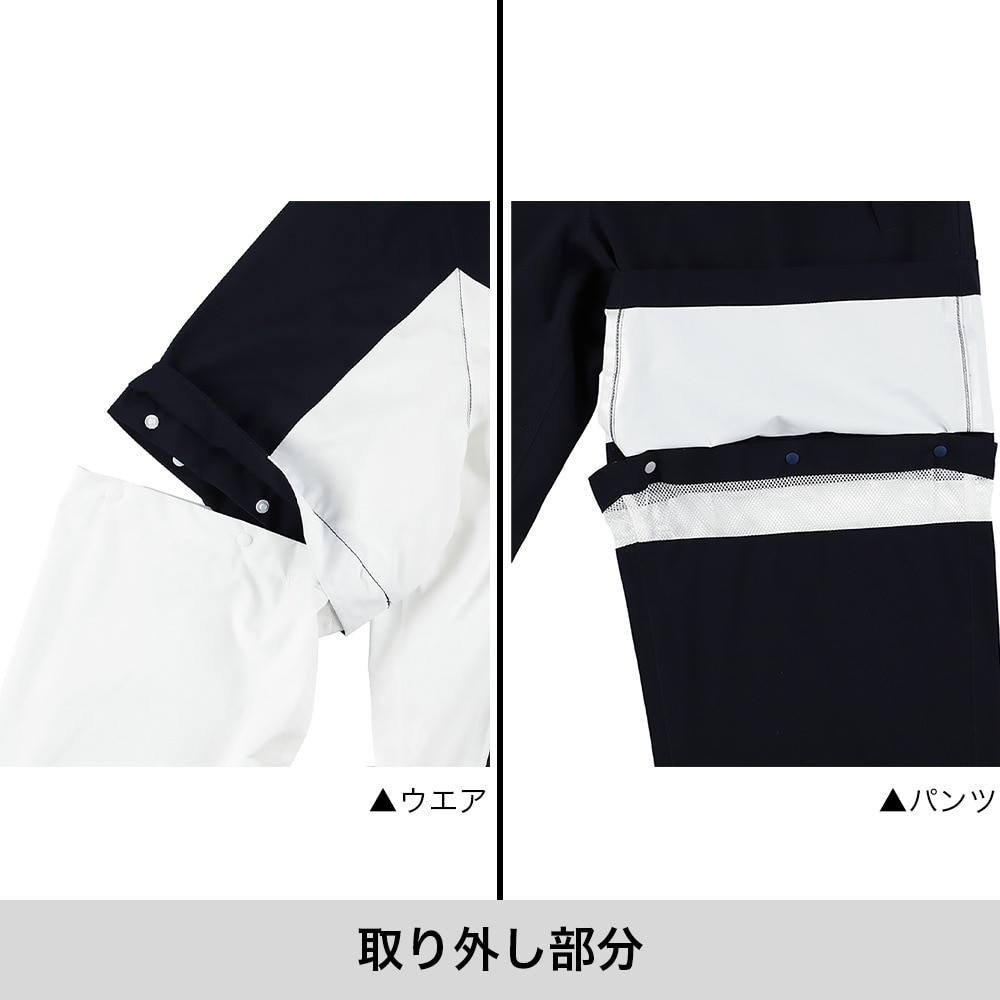 フィドラ（FIDRA）（メンズ）ゴルフウェア アウター 撥水 レインウェア レインスーツ 上下セット セットアップ FD5QTY24 WHXNV