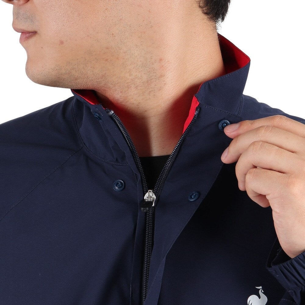 ルコックスポルティフ（lecoqsportif）（メンズ）ゴルフウェア メンズ レインウェア 防水 耐水 2WAY仕様 ストレッチ 上下セット 上下セット QGMTJH00W NV00